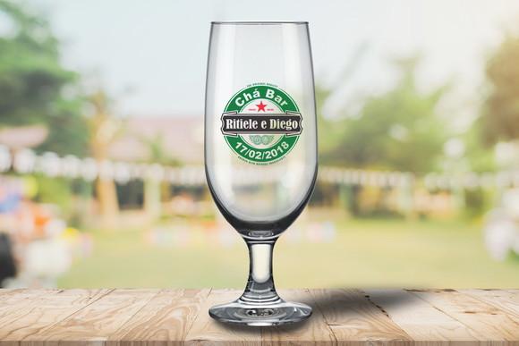 Taça de Chopp Personalizada de Vidro 300ml 48 Unidades