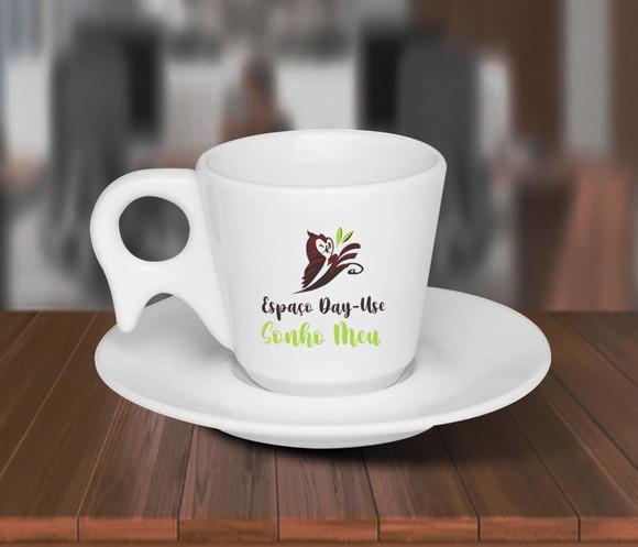 Xicara Cappuccino Personalizada Pirâmide 200ml - 12 Unidades