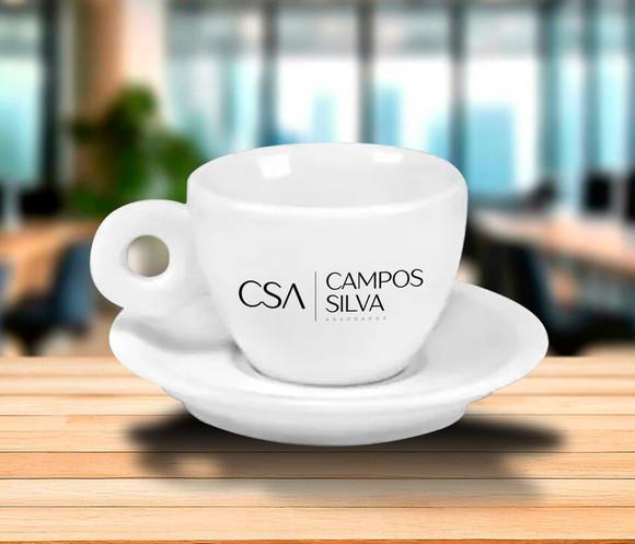 Xicara Personalizada com Pires Coquinho 70ml - 48 Unidades