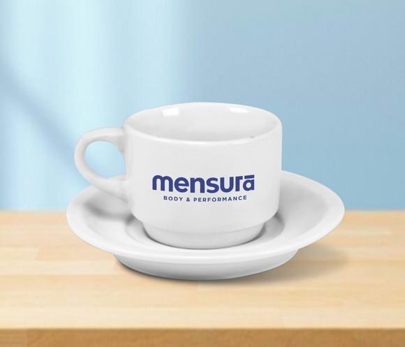 Xicara Personalizada Empilhável com Pires 170ml - 12 Unidade