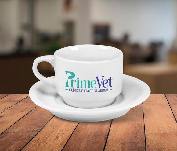 Xicara Personalizada Empilhável com Pires 170ml - 24 Unidade