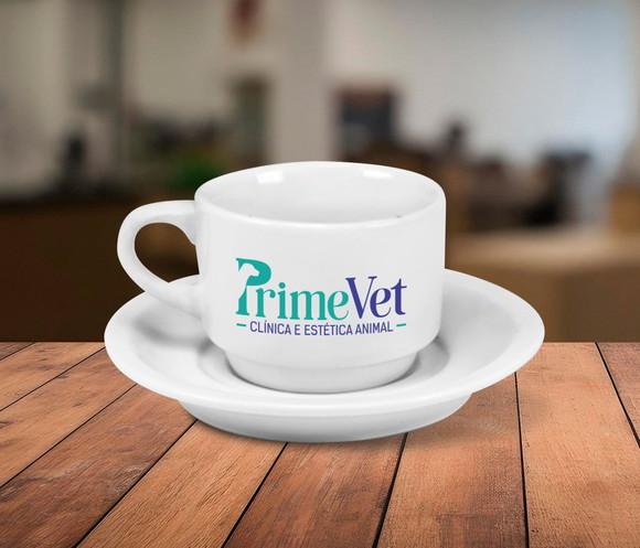 Xicara Personalizada Empilhável com Pires 170ml - 48 Unidade