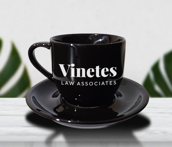 Xicara Preta Personalizada de Porcelana 170ml - 100 Unidades