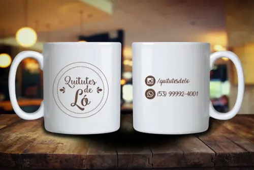 Caneca Personalizada 250ml de Porcelana 48 Unidades