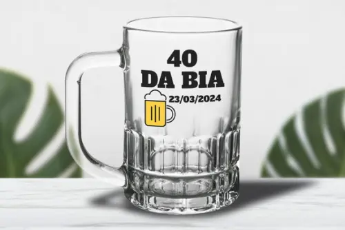 Caneca Personalizada de Chopp Vidro 300ml 25 Unidades