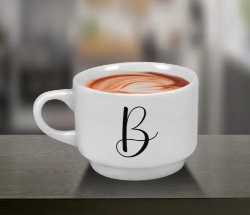 Xicara Personalizada Empilhável com Pires 170ml - 24 Unidade