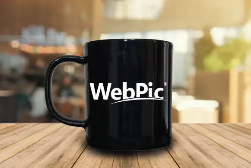 Caneca Personalizada Preta 300ml - Kit 24 Unidades