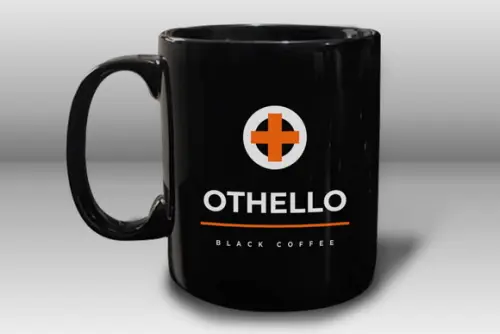 Caneca Personalizada Preta de Porcelana 300ml - Kit 48 un