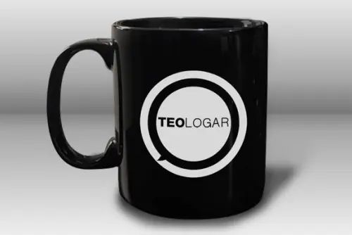 Caneca Personalizada Preta de Porcelana 300ml Kit 48 Un.