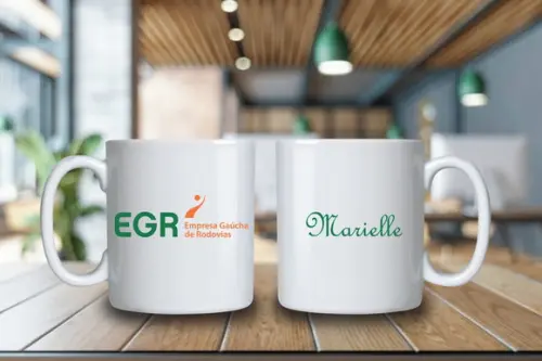 Caneca Porcelana Personalizada 250ml - Kit 12 Unidades