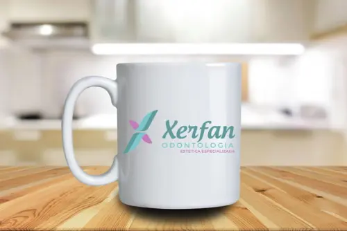 Caneca Porcelana Personalizada 250ml - Kit 36 Unidades