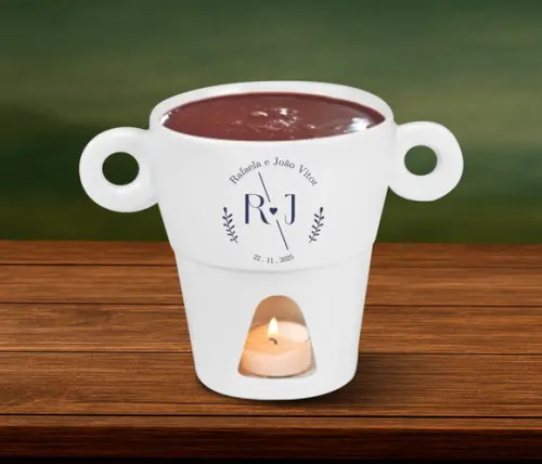 Caneca Porcelana Personalizada 250ml Fondue 100 Unidades