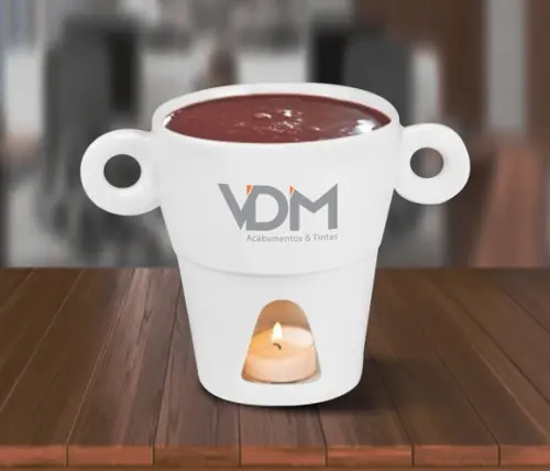 Caneca Porcelana Personalizada 250ml Fondue 12 Unidades