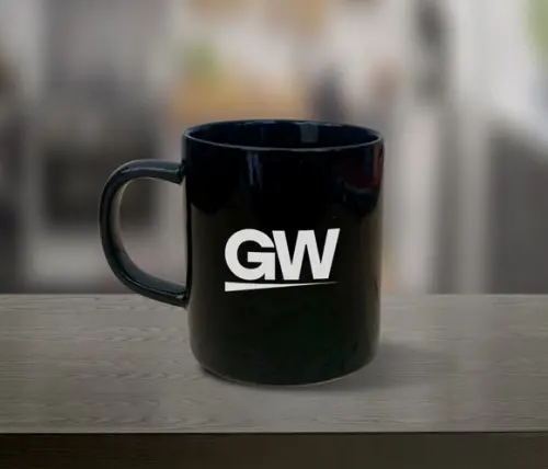 Caneca Preta Personalizada 200ml de Porcelana