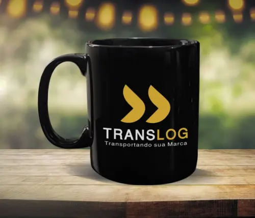 Caneca Preta Personalizada 300ml - 12 Unidades