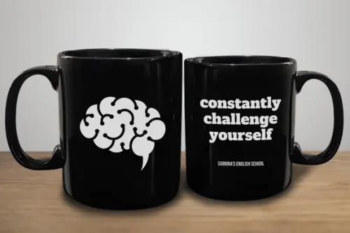 Caneca Preta Personalizada 300ml - Kit 24 Unidades