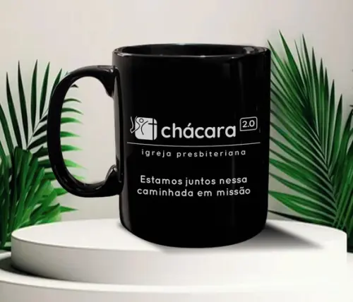 Caneca Preta Personalizada 300ml - Kit 36 Unidades
