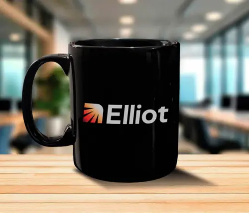 Caneca Preta Personalizada de Porcelana 300ml - 50 Unidades