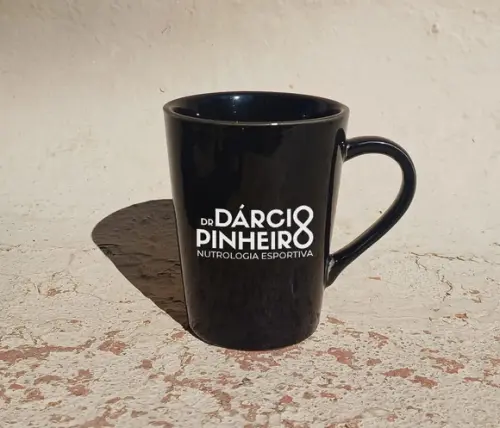 Caneca Preta Tulipa Personalizada 250ml - 100 Unidades