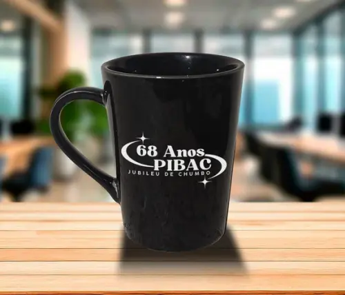 Caneca Preta Tulipa Personalizada 250ml - 300 Unidades