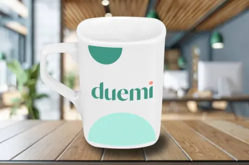 Caneca Quadrada Personalizada 160ml Porcelana - 12 Unidades