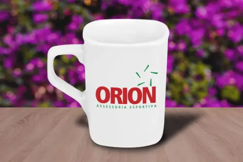 Caneca Quadrada Personalizada 160ml Porcelana - 48 Unidades