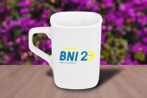 Caneca Quadrada Personalizada 160ml Porcelana - 48 Unidades