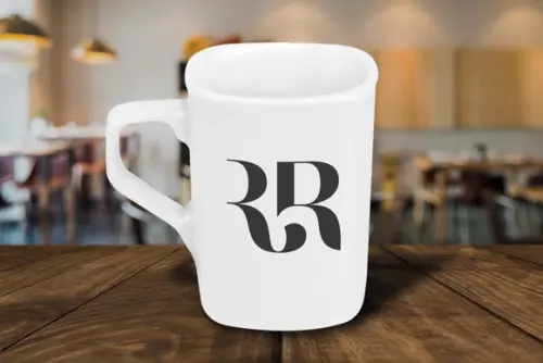 Caneca Quadrada Personalizada 160ml Porcelana - 48 Unidades