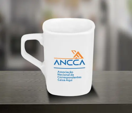 Caneca Quadrada Personalizada 160ml Porcelana - 200 Unidades