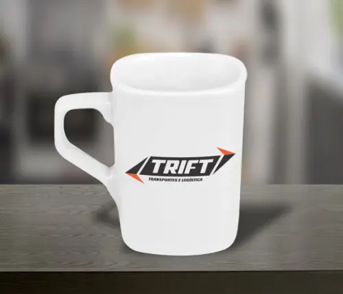 Caneca Quadrada Personalizada 160ml Porcelana - 48 Unidades