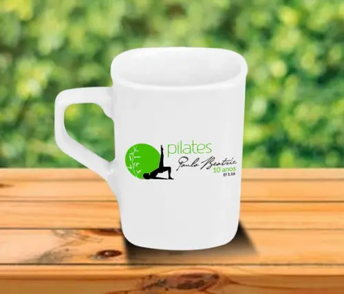 Caneca Quadrada Personalizada 160ml Porcelana - 48 Unidades