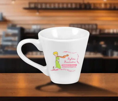 Caneca Tulipa Personalizada 120ml Porcelana - 50 Unidades