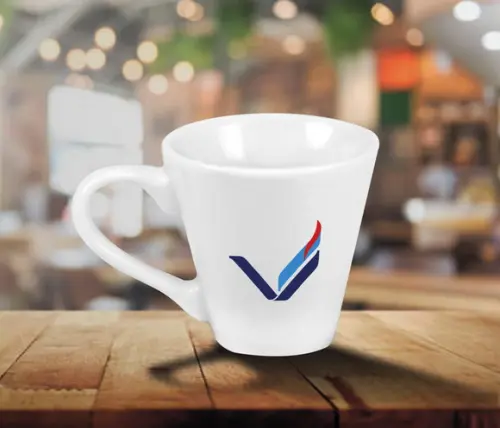 Caneca Tulipa Personalizada 120ml Porcelana - 50 Unidades