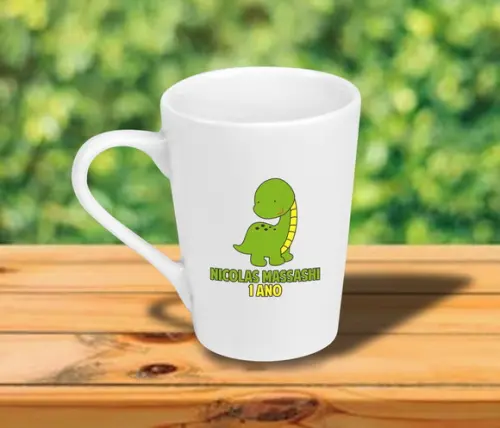 Caneca Tulipa Personalizada 210ml de Porcelana - 48 Unidades