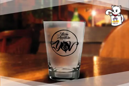 Copo de Cerveja Personalizado Caldereta 350ml - Kit 12 Un.