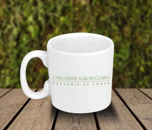 Mini Caneca Personalizada de 100ml Porcelana - 100 Unidades