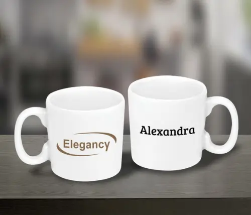 Mini Caneca Personalizada de 100ml Porcelana - 100 Unidades
