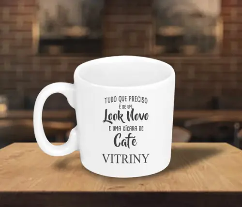 Mini Caneca Personalizada de 100ml Porcelana - 100 Unidades