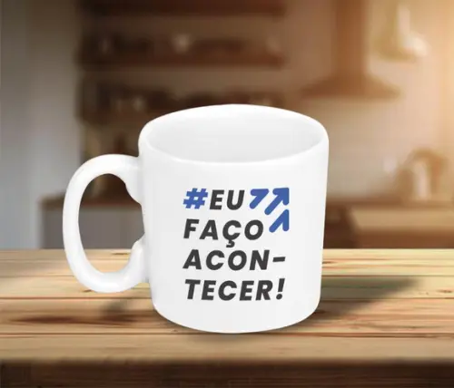 Mini Caneca Personalizada de 100ml Porcelana - 100 Unidades