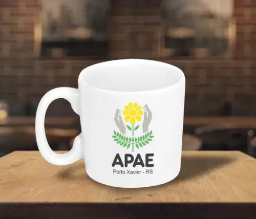 Mini Caneca Personalizada de 100ml Porcelana - 24 Unidades