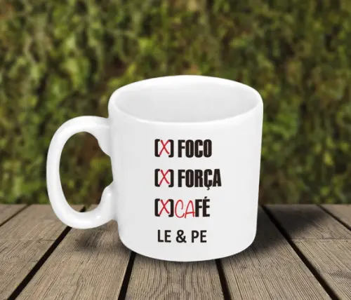 Mini Caneca Personalizada de 100ml Porcelana - 24 Unidades