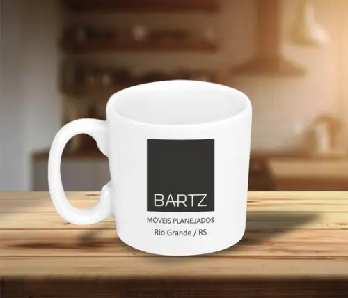 Mini Caneca Personalizada de 100ml Porcelana - 24 Unidades