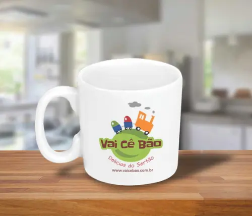 Mini Caneca Personalizada de 100ml Porcelana - 300 Unidades