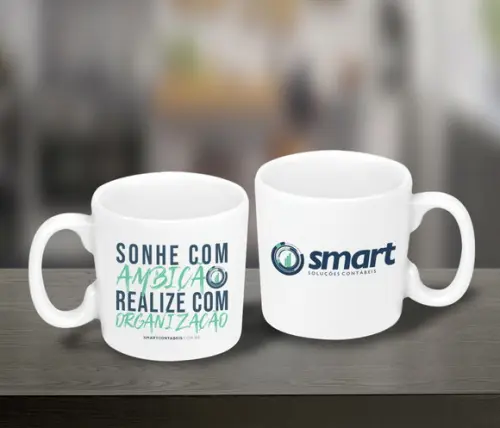 Mini Caneca Personalizada de 100ml Porcelana - 36 Unidades
