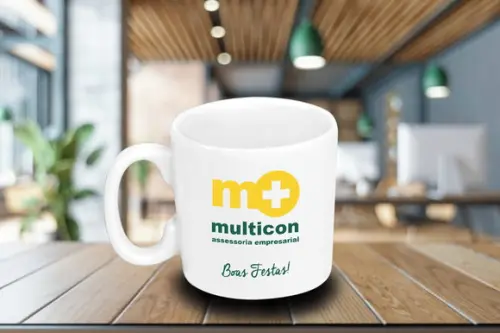 Mini Caneca Personalizada de 100ml Porcelana - 36 Unidades