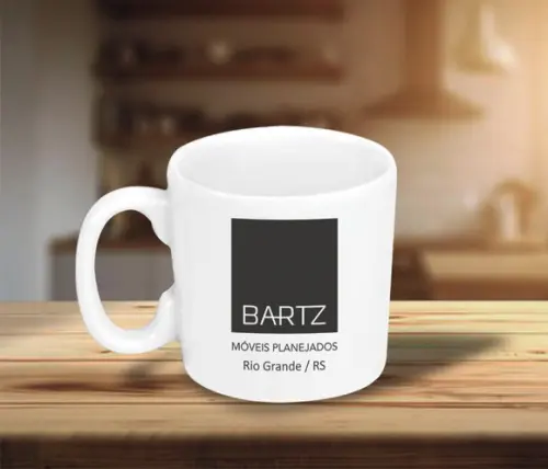 Mini Caneca Personalizada de 100ml Porcelana - 48 Unidades
