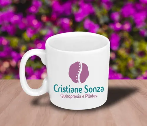 Mini Caneca Personalizada de 100ml Porcelana - 50 Unidades