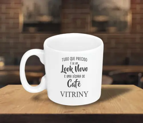 Mini Caneca Personalizada de 100ml Porcelana - 50 Unidades