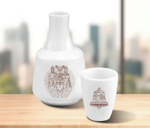 Moringa Personalizada de Porcelana de 500ml - 100 Unidades