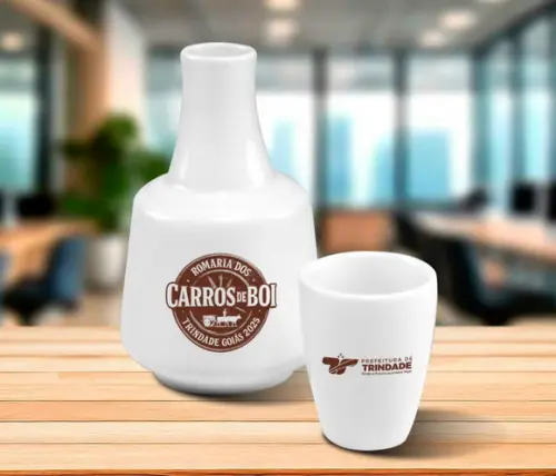 Moringa Personalizada de Porcelana de 500ml - 100 Unidades